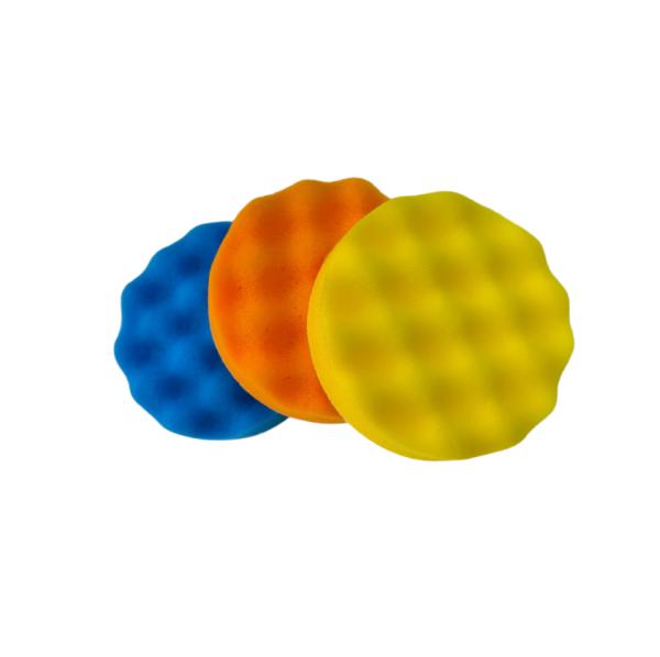 Portable Car Detailing Waxing Machine Self-Adhesive Flat Wave Disc Polishing Sponge Wheel Manufactured Flocked Sealant Plastic