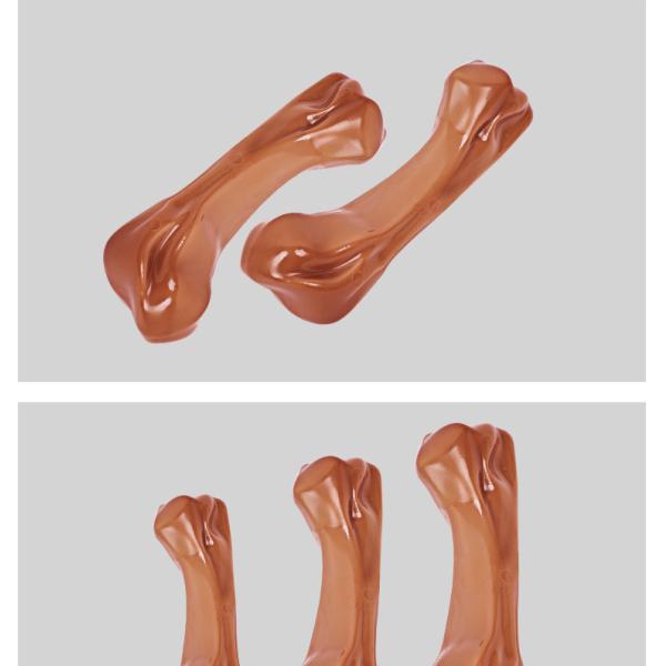 Indestructible TPR Dog Chew Toy Eco-Friendly Grinding Teeth Toy for Aggressive Dogs Soft Natural Rubber Bone