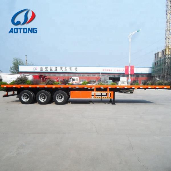 40ft Container Carrier Flatbed Truck Trailer For Cargo Transport