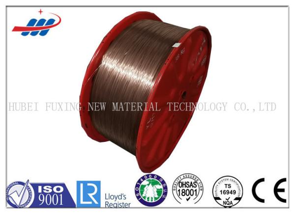 High Tensile Strength Copper Clad Steel Wire For Tyre , Copper Coated Wire