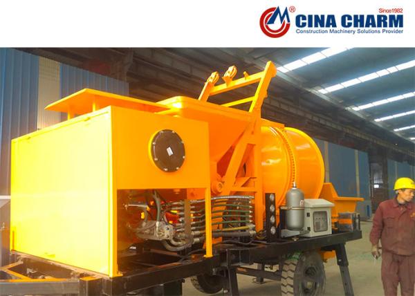 Electric 30m3 Per Hour Mobile Concrete Mixer With Pump CE ISO Approved