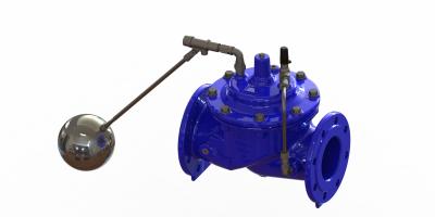 Válvula de bola azul de modulação da flutuação, válvula de flutuador furada completa do nível de água