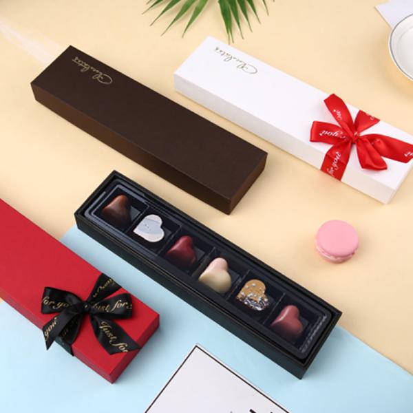 Cardboard Customized 6pcs Packaging Pretty Elegant Design Chocolates Luxury Box For Gift