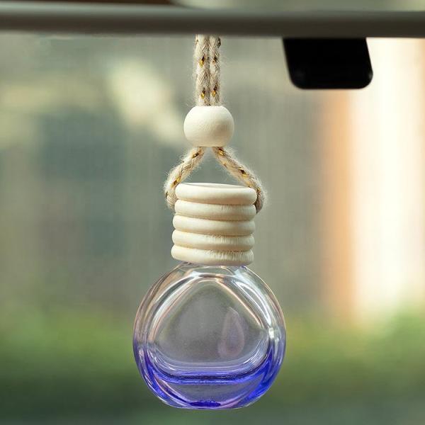 8ml Long Lasting Mini Glass Unique Aromatherapy Aroma Hanging Car Perfume Empty Bottle
