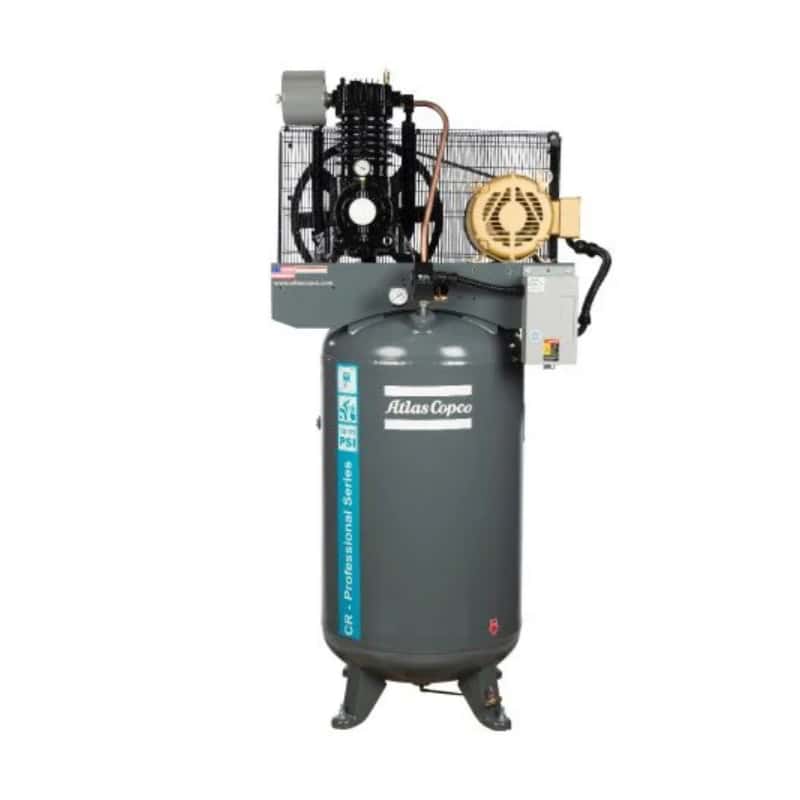 2020041518 Atlas Copco CR7.5-CRS1 7.5HP 460V 3Ph 80Gal Vertical Two Stage Piston Compressor