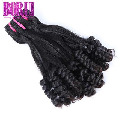 Brazilian Virgin Human Hair , Weft Super Double Drawn Hair Extensions Funmi Rose Curl Bundle