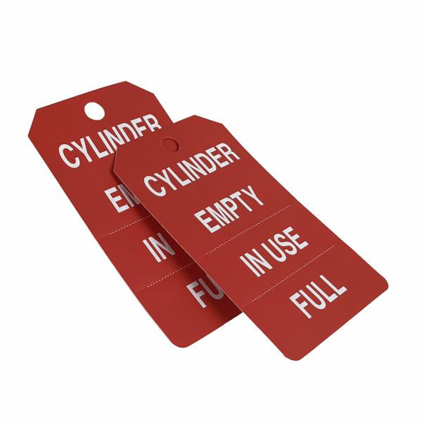 Cylinder Tag Polyester Waterproof Safety Tag With Cable Tie Fastener