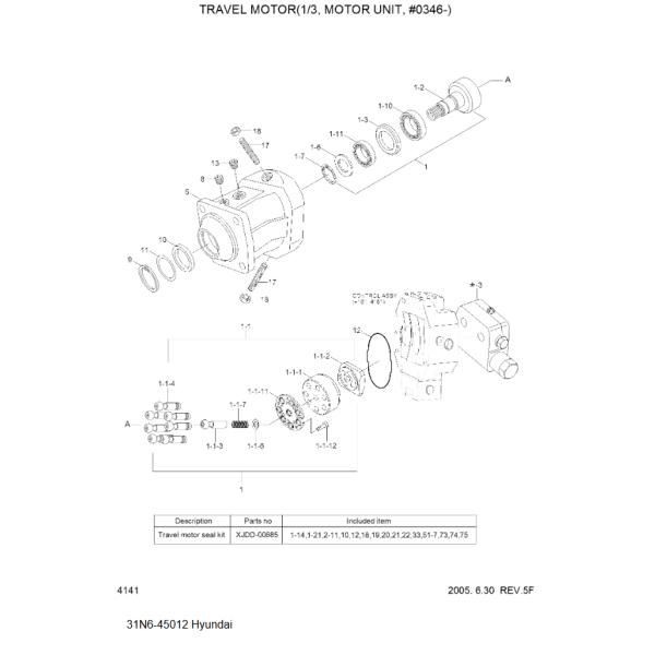 31N6-45012 31N6-45011 FOR Hyundai R200W7 R200W7A R210W9S Excavator Parts Hydraulic Travel Motor Final Drive Aftermarket High Quality Original