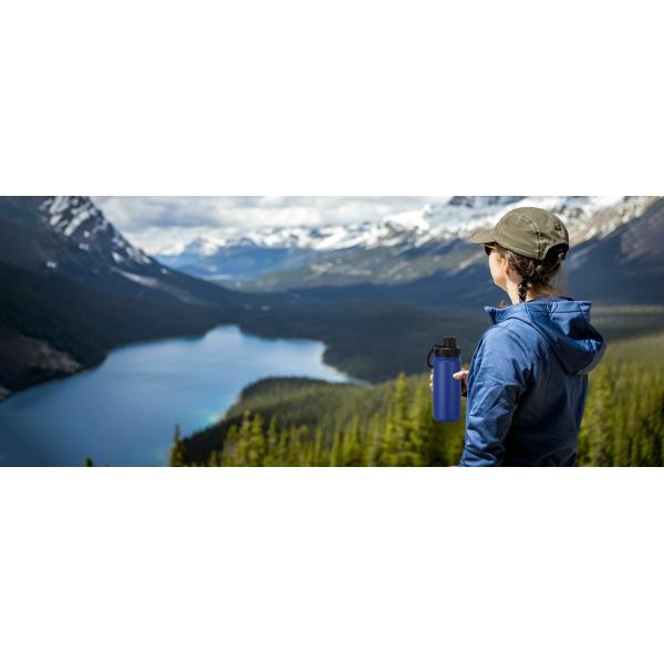 32 OZ Bouteille d'eau isolée Violet Grand métal isolée en acier inoxydable Bouteille d'eau de sport grande Bouteille d'eau de voyage avec 2 couvercles Bouteille thermique isolée