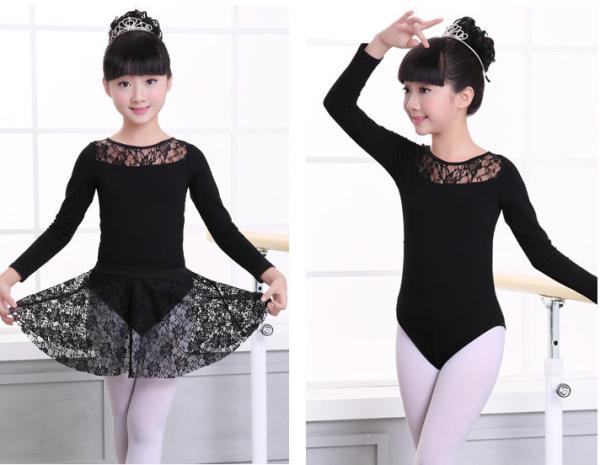 New Children Latin Dance Dress Long Sleeve Lace Sequin Kids Latin Dresses Girls Stage Performance