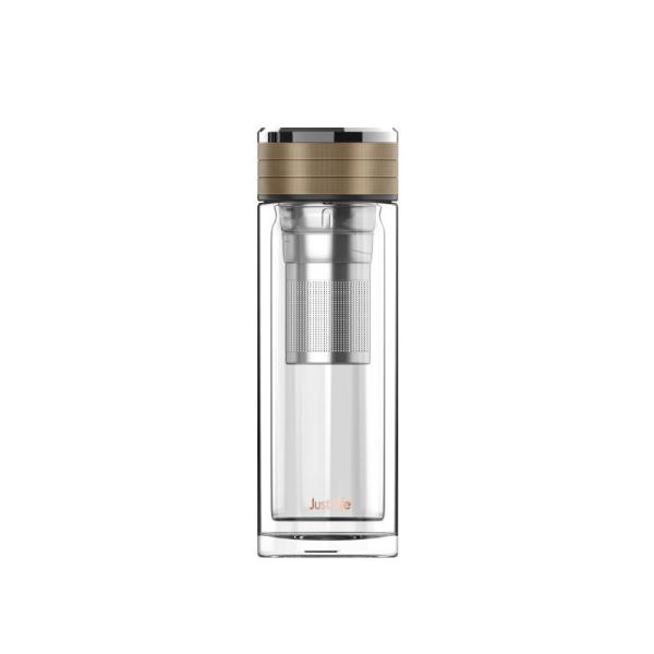 BPA FREE Insulation Glass Tea Bottles With Stainless Steel Tea Strainer