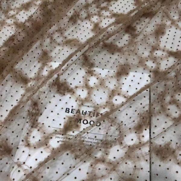 печать точки сетки чистой ткани 180gsm Тюль причудливая шнурует ткань для платья