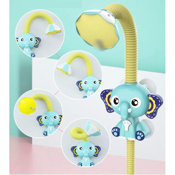 DUCK Style Electric Elephant Shower Cloud Spray for Children's Bathroom and Swimming Toy