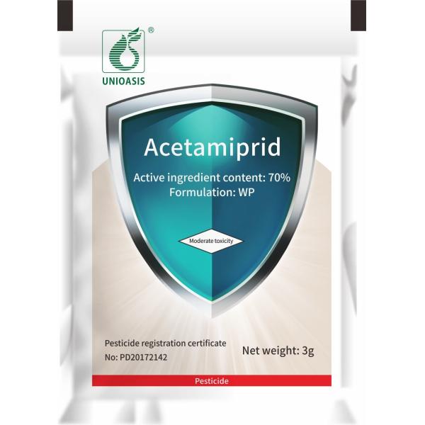 70% Acetamiprid WP Pesticida natural de tomate para polillas de repollo