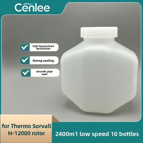 Cenlee 2400ml 2L Centrifugal Bottle (PPCO Material) for Laboratory Experiments Compatible with Thermo Sorvall H-12000 Rotor
