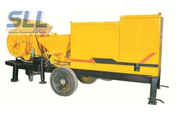 Diesel Engine Compact Concrete Pump , Construction Concrete Pump Color Chargeable
