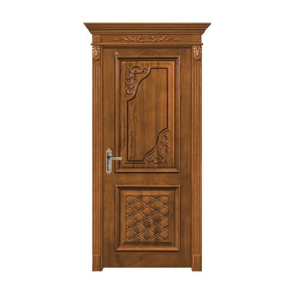 ODM Modern Entry Double Swing Wood Door HDF Interior Solid Wooden Doors