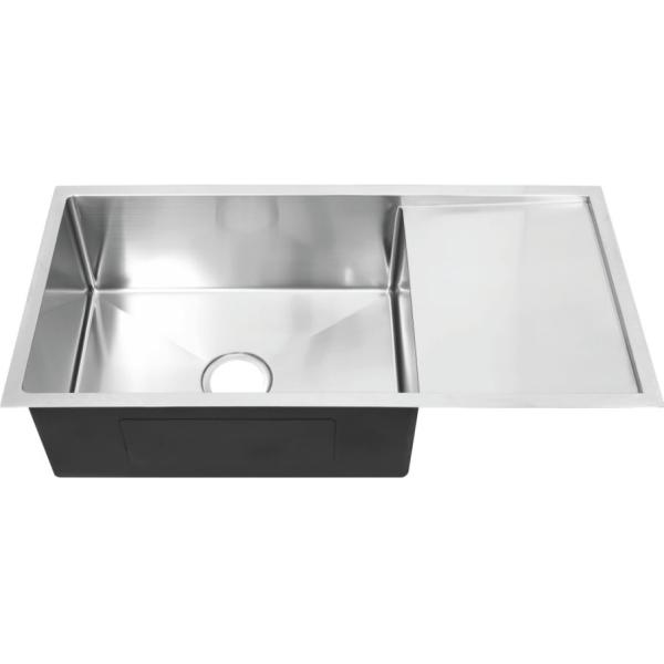 Одиночная кухонная раковина шара с финишем Драйнбоард 1.2мм отполированным толщиной поверхностным