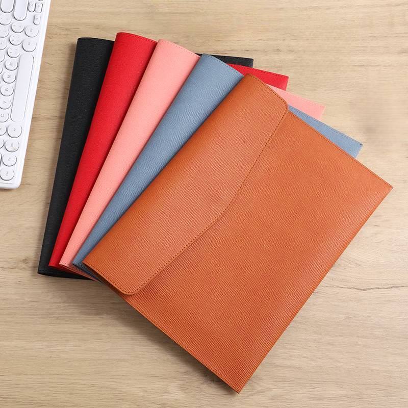 Waterproof Business A4 Document Bag Textured PU Leather File Folder Custom