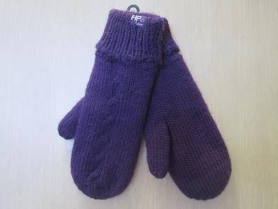 Ladies Acrylic/Ice land Yarn Glove/Mitt with Cross Hawse--Thinsulate glove--Fashion glove--Solid color