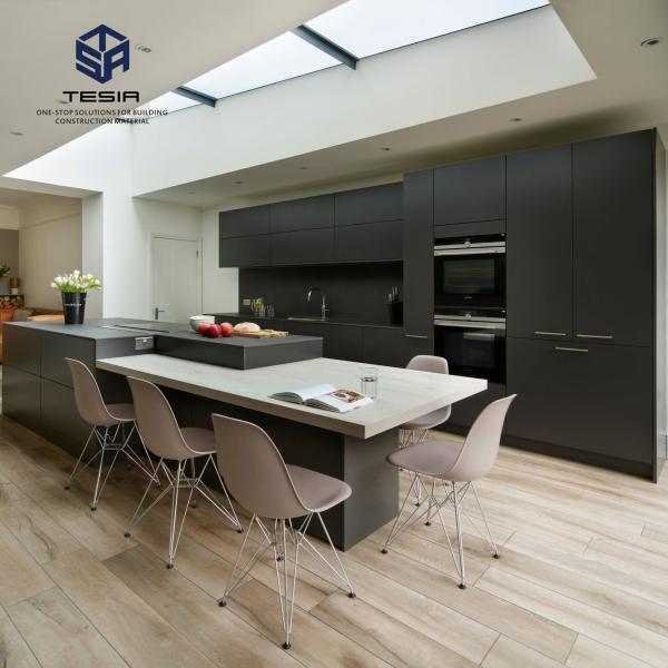 Luxury Modern Kitchen Cabinets Gray Glossy Cheap Price Wooden Cabinets Kitchen Cabinet