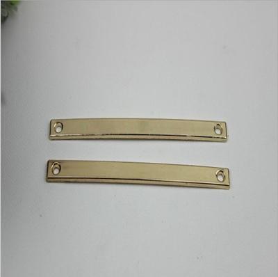 Latest fancy design light gold 70mm length shoe parts iron buckles for shoelace