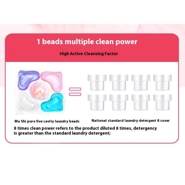 Five-Chamber Long-Lasting Fragrance Gel Beads Multi-Effect Concentrated Laundry Pods