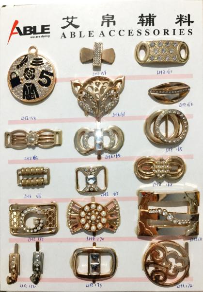 Decorative Silver Color Small Metal Shoe Buckle , Dress Shoe Clips A11 A12