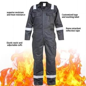 330gsm Flame Retardant Breathable Safety Coverall Suit for Industrial Workwear