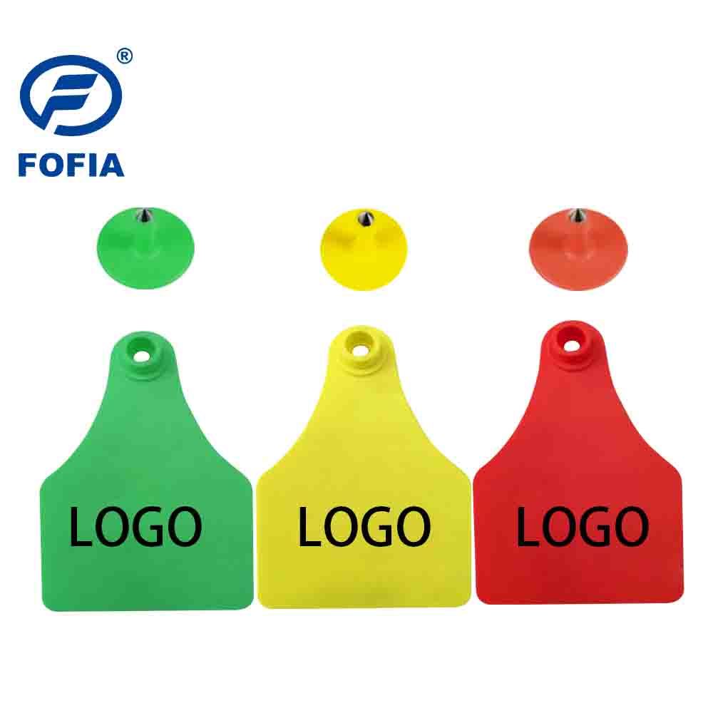 FOFIA ET921 Plastic Cow Ear Tags Animal Tracking Laser Coding Various Sizes Bovine Cattle Sheep Pig Farm Use with Number