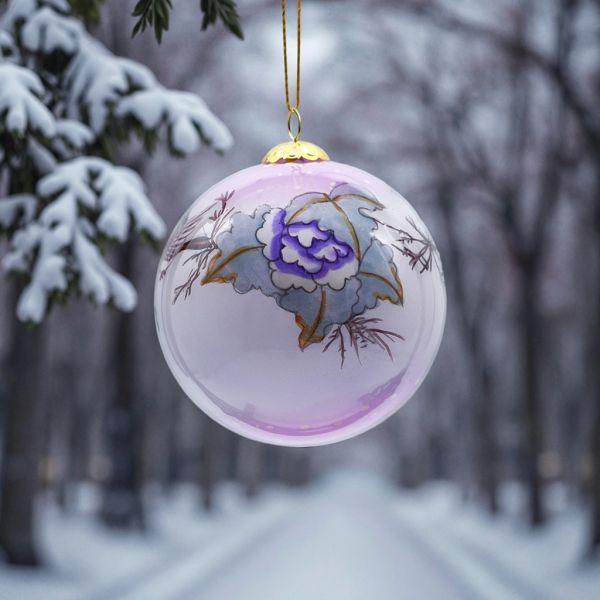 Wholesale Customizable Hand-painted Glass Ornaments Christmas Baubles for the Christmas Tree