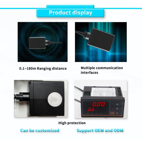 UNIVO UBJG-05Y Mini RS485 RS232 Laser Distance Sensor 0.1-100m Range with Digital Display -25-60C