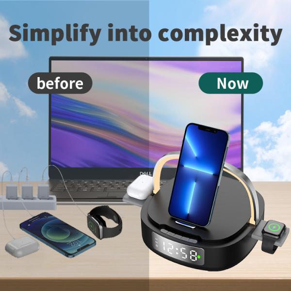 Fast 5 In 1 Qi Wireless Charger Station 15w  Mobile Phone Use