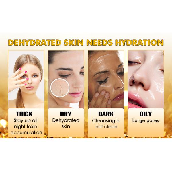 лицевая маска глины 100g пудрит корку профессионала золота 24k анти- старея с маски студня лицевой