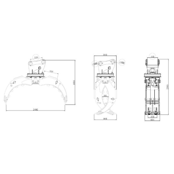 Тимберс цепной пилы мини гидравлический сражается приложения экскаватора