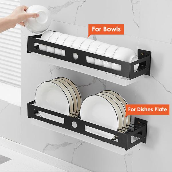 Stainless Steel Kitchen Utensil Holder Wall Mounted Matte Black Color OEM ODM