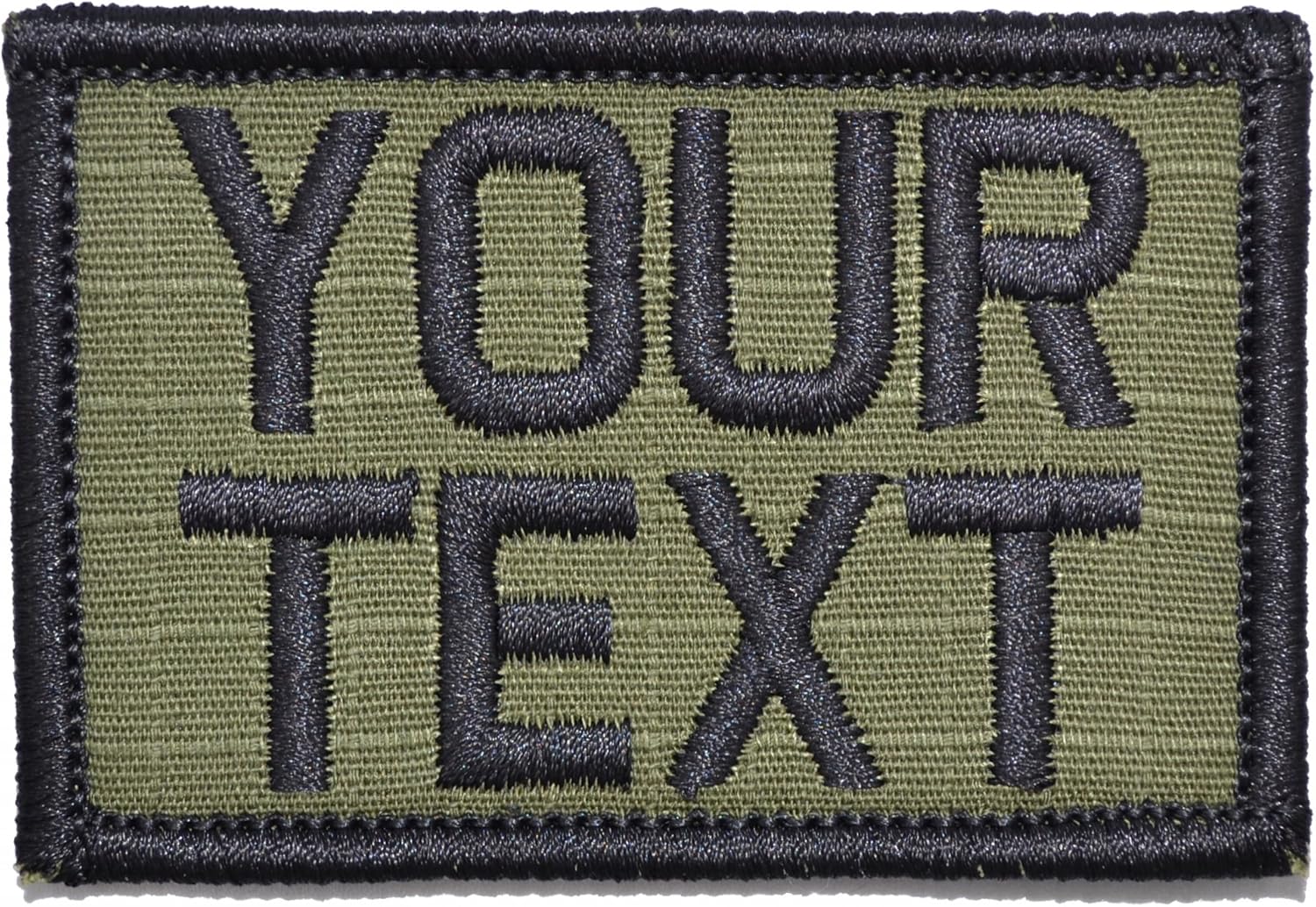 Customizable Tactical Name Patch with Sequins Personalized Iron-On/Sew-On Hook Loop Fabric Embroidered Add Your Picture