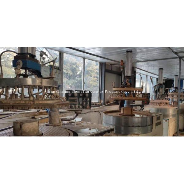 Optical Silica Fused Large Frosted Sio2 Quartz Disc Plate With Hole