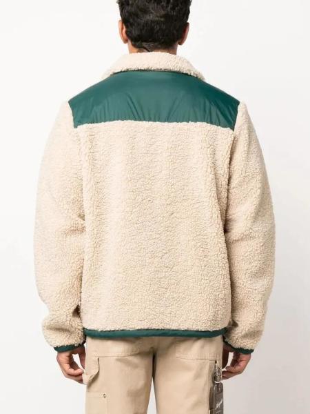 Custom Logo Winter Teddy Jacket Streetwear Zip Up Fleece Trench Coat