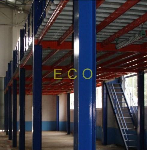 Heavy duty Mezzanine Metal Floor Warehouse Storage Racks Customized