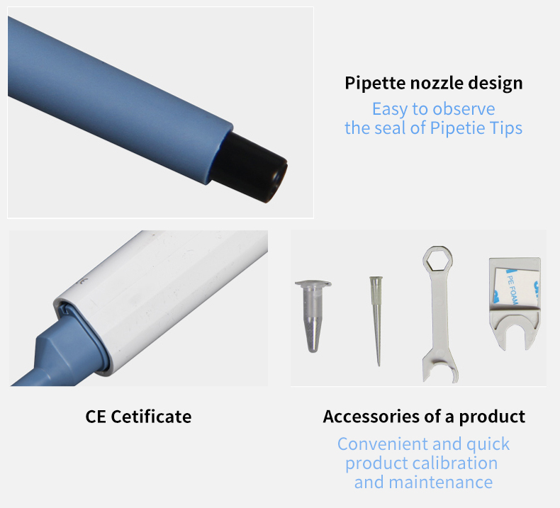 Laboratory Grade Digital 100 - 1000Ul Adjustable Single Channel Mini Micropipette