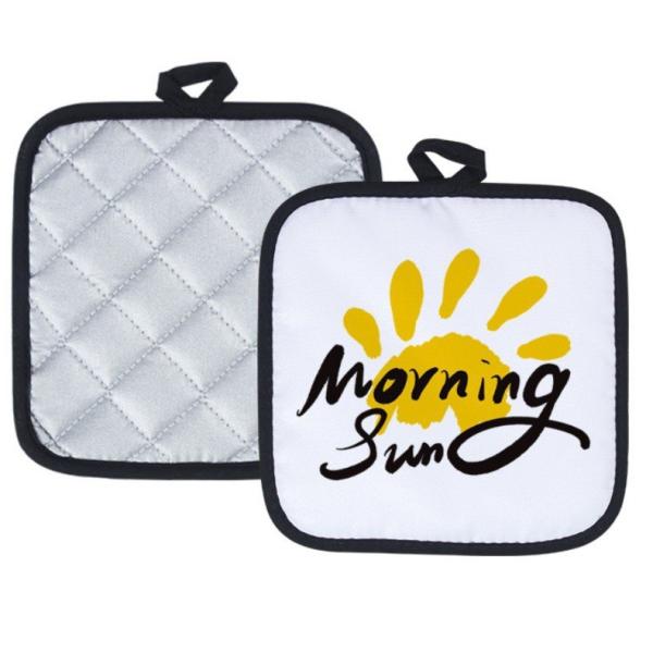 Diy Custom Sublimation Heat Insulated Pad With Black Edge For Kitchen Polyester Placemats For Sublimation