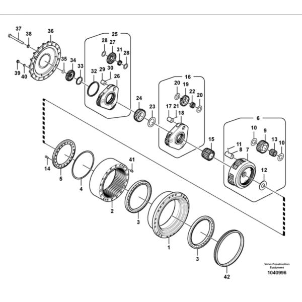 VOE14566428 VOE14513559 VOE14566413 VOE14599941 VOE14566421 Excavator Final Drive Parts Fit EC380D EC290C EC300 EC330