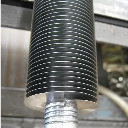 DELLOK Seamless Carbon Steel Fluted 12FPI 0.55mm Embedded Fin Tube