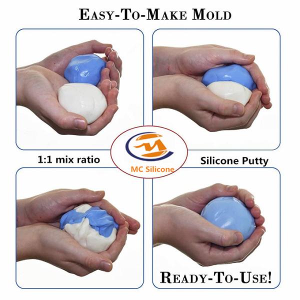 0.1% Shrinkage 2.8 Mpa Tensile Strength 25A Working Time 3min Silicone Putty for Swan Cookie Mold