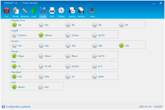 Real-Time Measurement Of Ra Rz Rq Rt Rp Rv R3z With Large Range And Multi Parameters Surface Roughness Tester Software