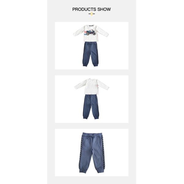 Single Button 100% Cotton Drawstring Pants Unisex Boutique Summer Kids Clothing Sets