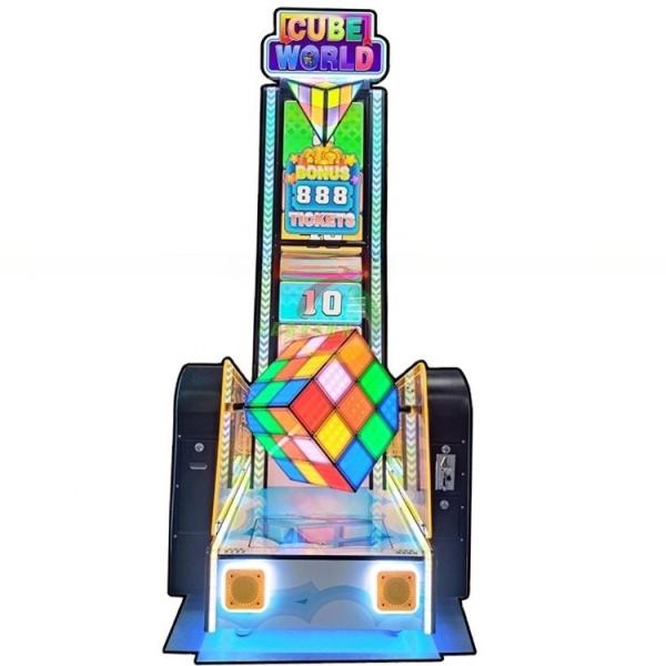 Entertainment game park indoor single player ticket redemption magic cube world rolling game machine for sale