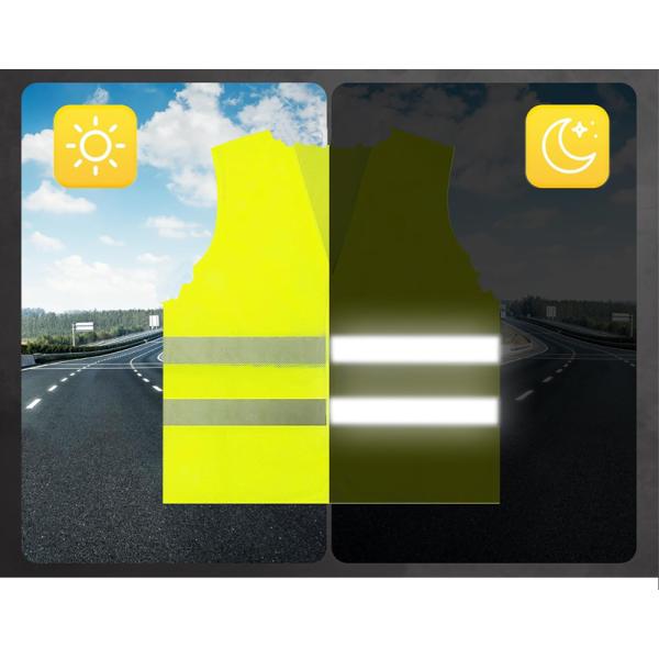High Visibility Wholesale 100% Polyester Reflective Security Safety Chaleco Reflector Vest Custom