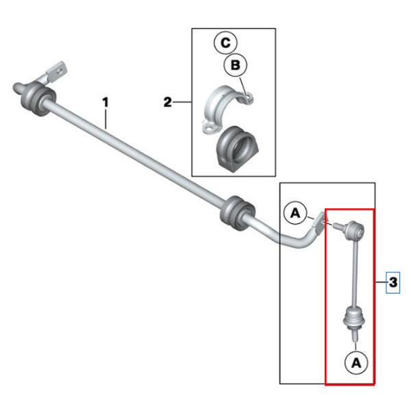 For Rolls-Royce Phantom (2004+) Rolls-Royce Rear Sway Bar Link OEM 33550150520